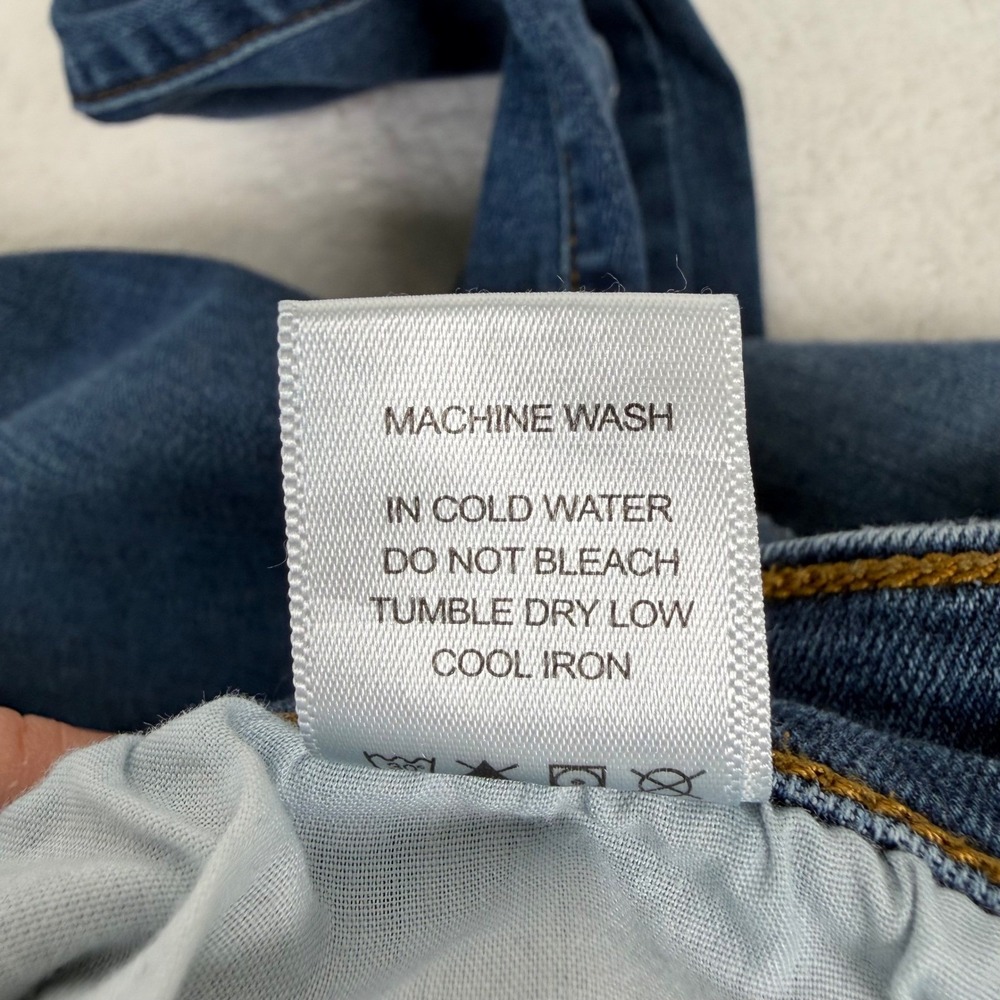 Judy Blue Mid Rise Distressed Skinny Jeans Dark Wash Raw Hem JB82138DK Size 3/26 - Picture 8 of 10